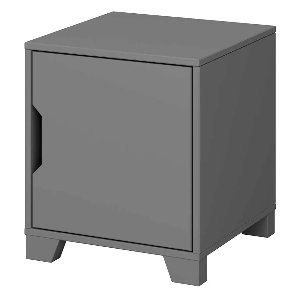Moderner Nachtschrank in Grau - Niento
