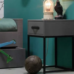 Moderner Nachttisch in Grau & Schwarz - Firgetta