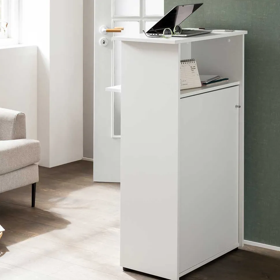 Moderner Office Tresen in Weiß - Afrina