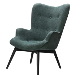 Moderner Ohrensessel in Dunkelgrün - Diamora
