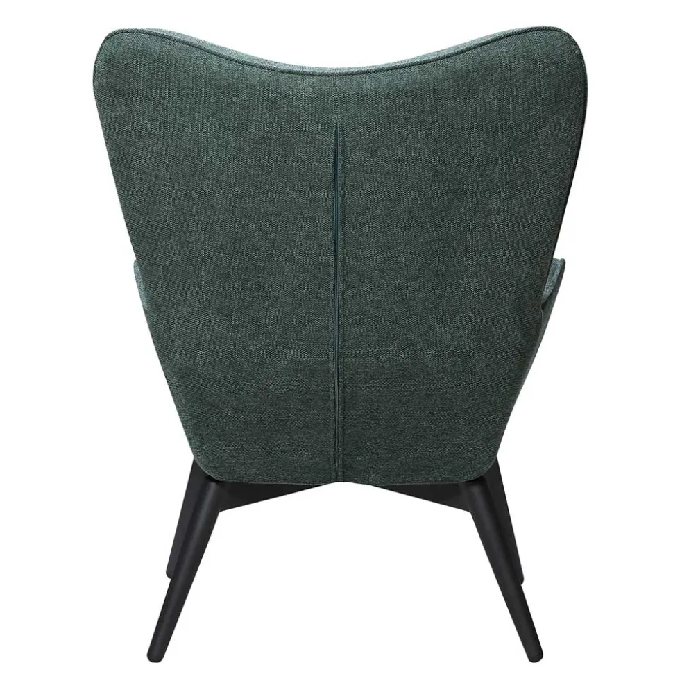 Moderner Ohrensessel in Dunkelgrün - Diamora