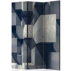 Moderner Paravent mit Beton Quader Motiv - Cosmonata