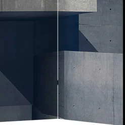 Moderner Paravent mit Beton Quader Motiv - Cosmonata