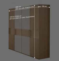 Moderner Schlafzimmer Kleiderschrank 200 cm - Emdsiva I