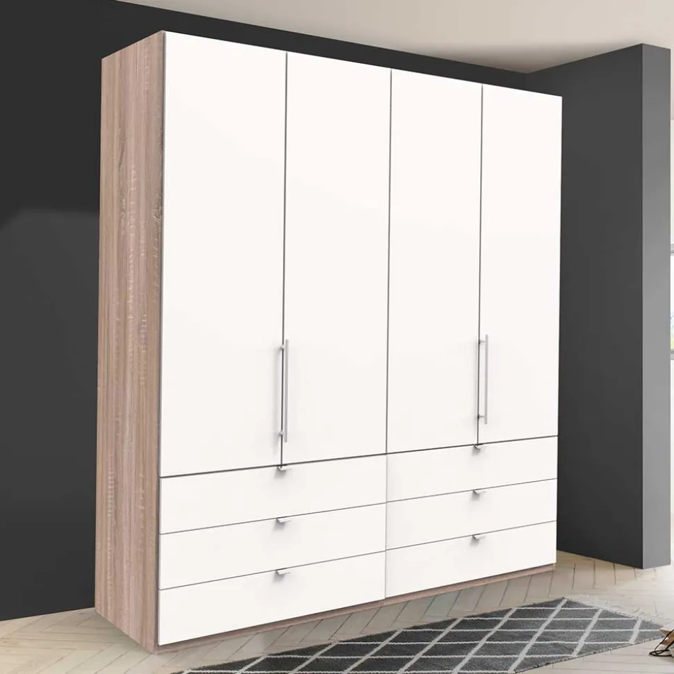 Moderner Schlafzimmerkleiderschrank in Weiß - Vaclyn