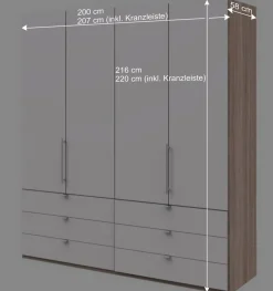 Moderner Schlafzimmerkleiderschrank in Weiß - Vaclyn