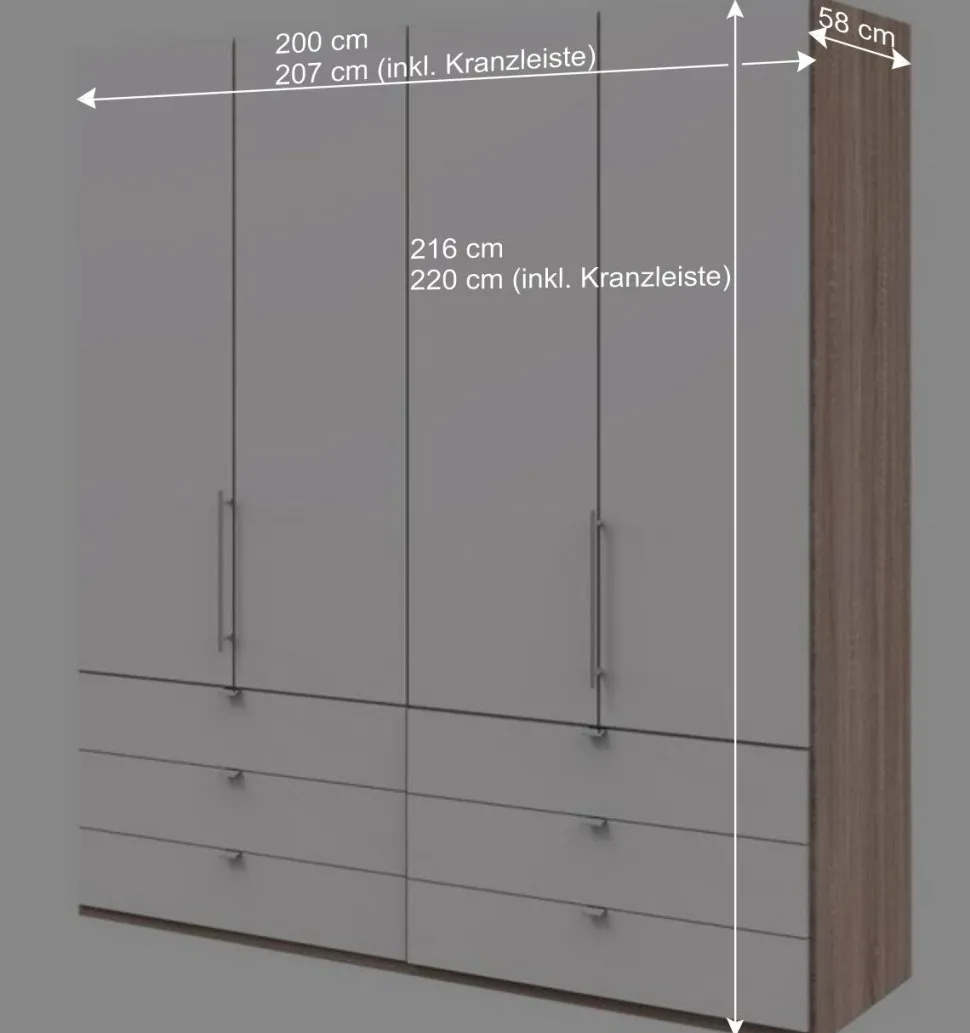 Moderner Schlafzimmerkleiderschrank in Weiß - Vaclyn