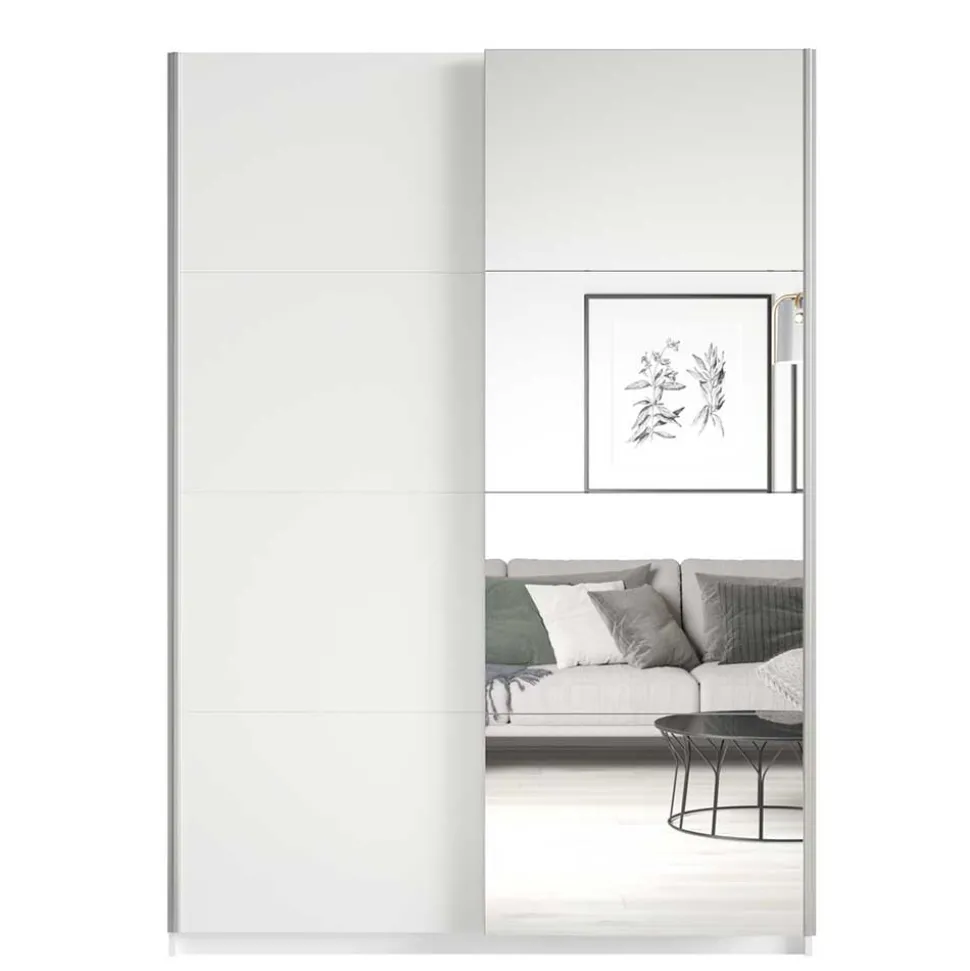 Moderner Schwebetürenschrank in Weiß - Juleste