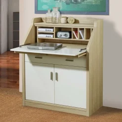 Moderner Sekretär in Creme & Eiche Bianco - Jamaica