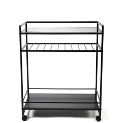 Moderner Servierwagen mit Glasablage - Sangora