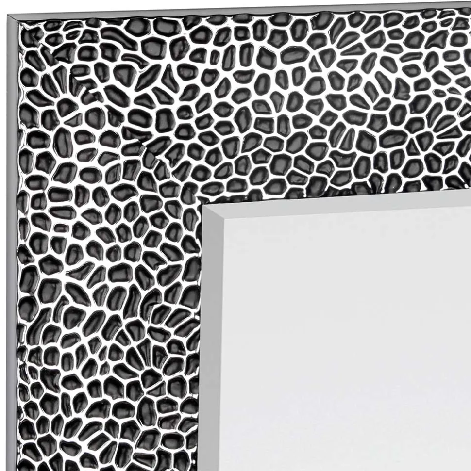 Moderner Spiegel in Schwarz Silber - Tyrcio