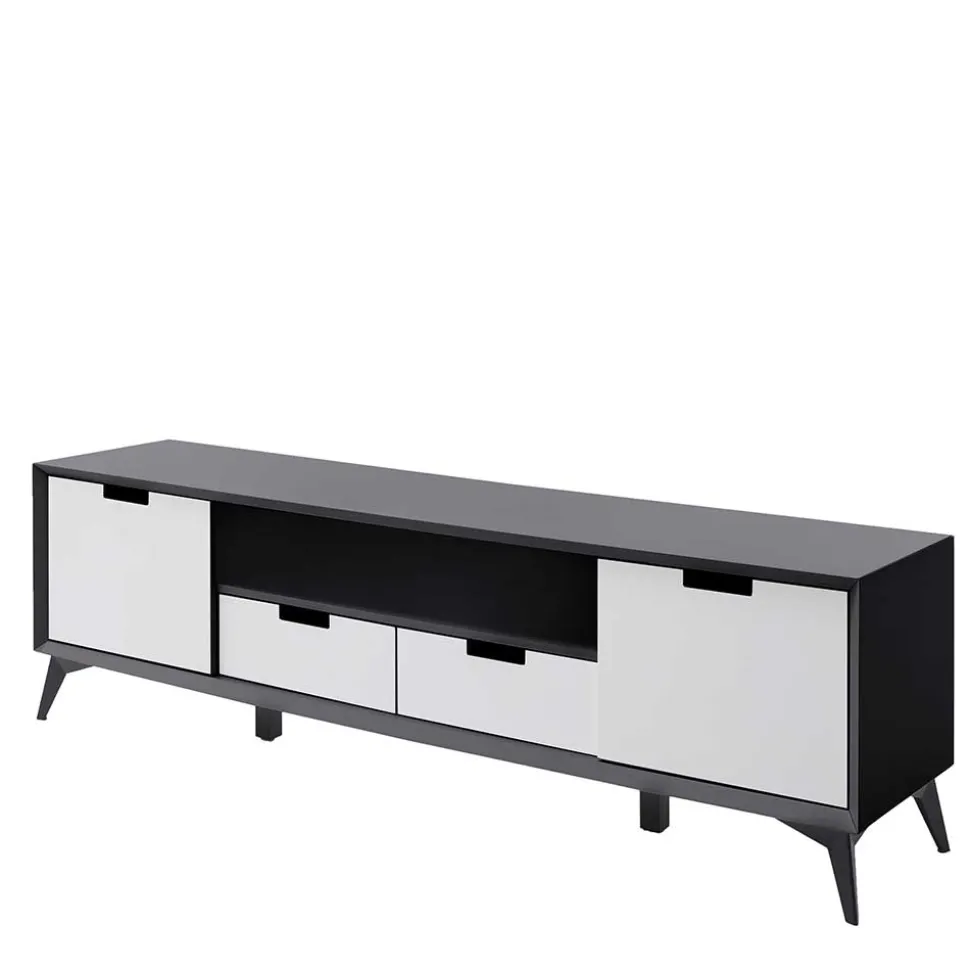 Moderner TV Unterschrank in Weiß & Grau - Vadids