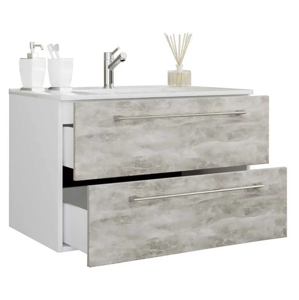 Modernes Badezimmer in Betonoptik - Salvadore (vierteilig)