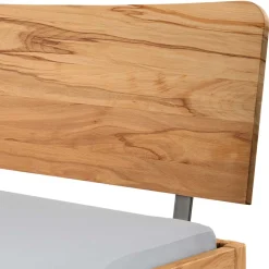 Modernes Bett aus Wildbuche und Metall - Sunil