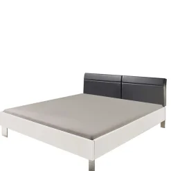 Modernes Bett in Weiß mit Dunkelgrau - Oledra