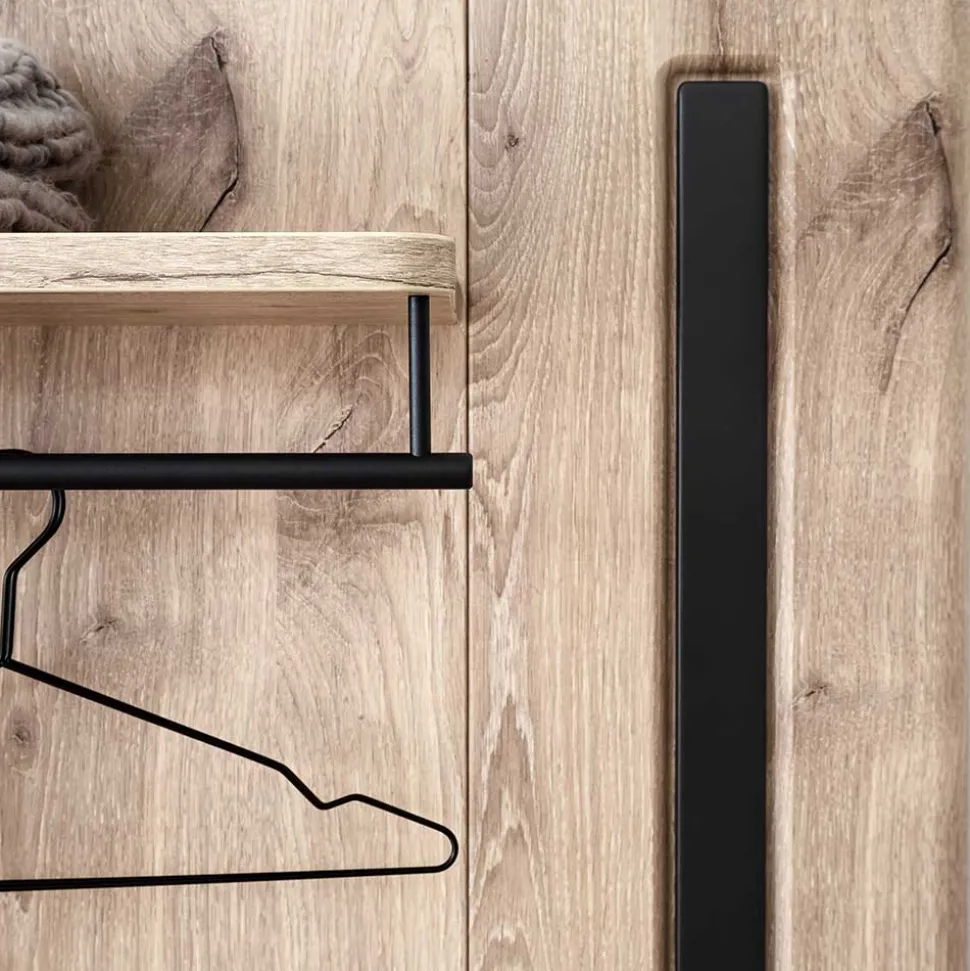 Modernes Garderobenpaneel mit Hutboden & Stange - Baiamare