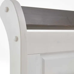 Modernes Landhausbett in Weiß & Grau - Caneon