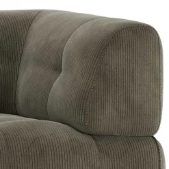 Modernes Modulsofa Ecke in Blassgrün Cord - Praggio