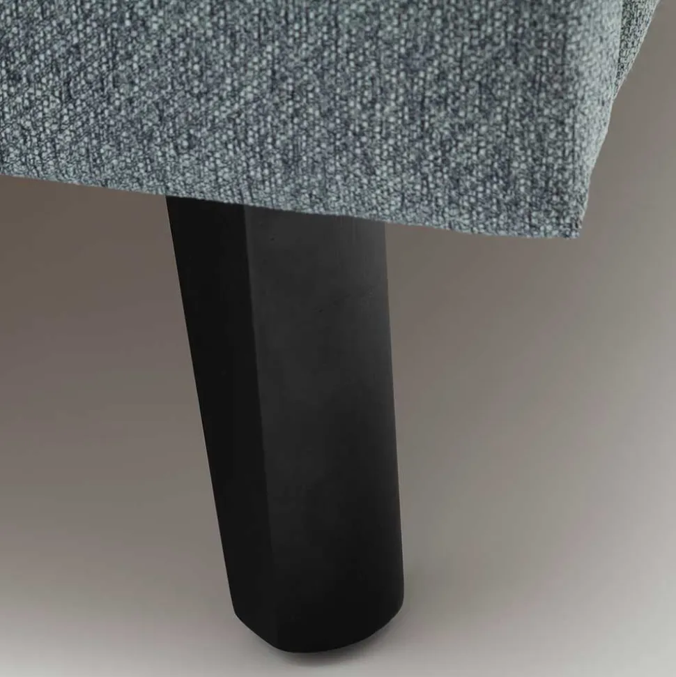 Modernes Polsterbett in Blaugrau Stoff - Sunhide