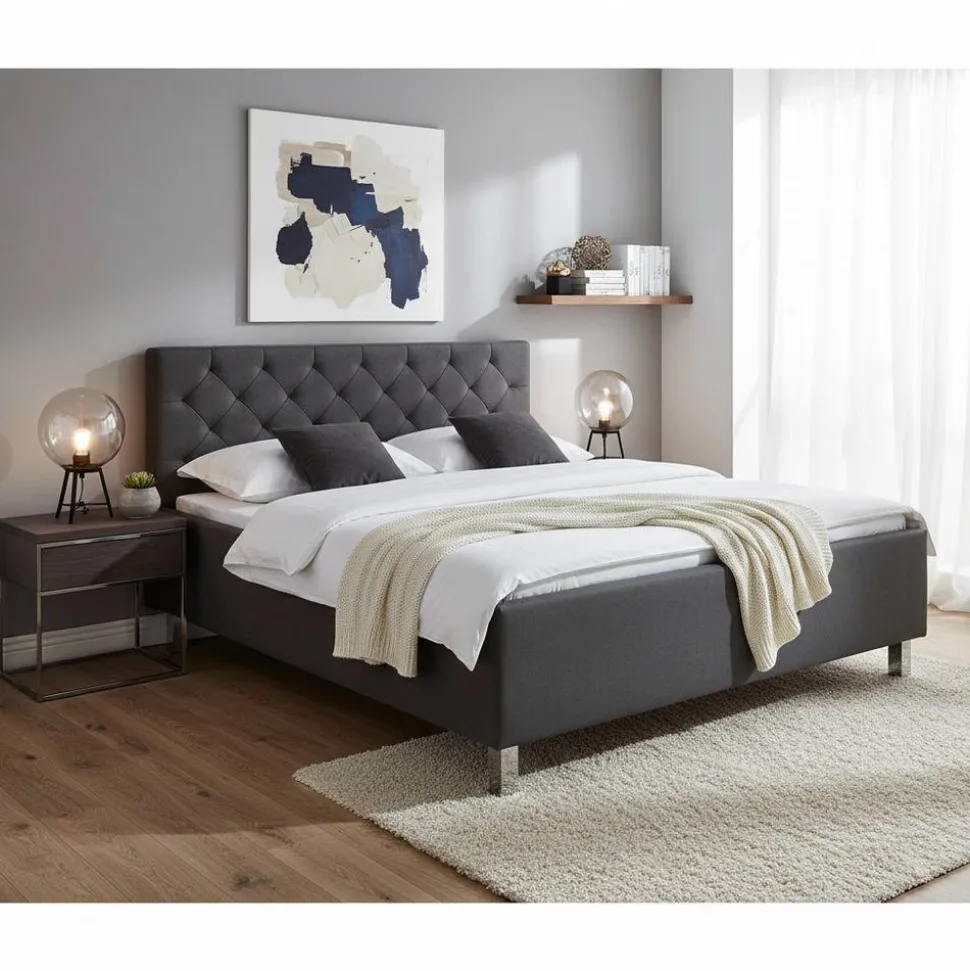 Modernes Polsterbett mit Bettkasten - Iliavos