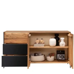 Modernes Sideboard in Wildeiche und Anthrazit - Claas