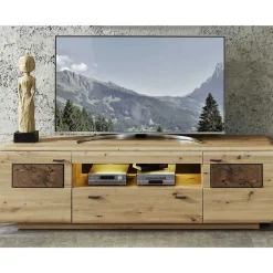 Modernes TV Lowboard in Holzoptik Wildeiche - Iniaco