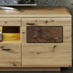 Modernes TV Lowboard in Holzoptik Wildeiche - Iniaco