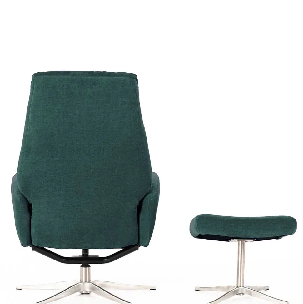 Modernes TV Sessel Set mit Fußhocker - Trapani (zweiteilig)