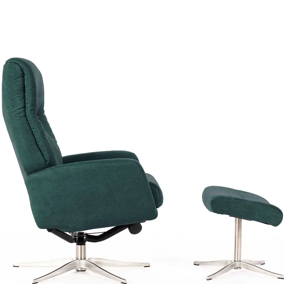 Modernes TV Sessel Set mit Fußhocker - Trapani (zweiteilig)