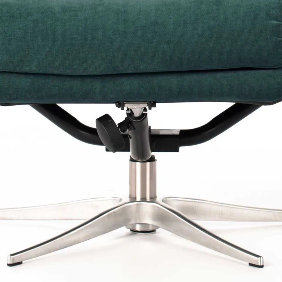 Modernes TV Sessel Set mit Fußhocker - Trapani (zweiteilig)