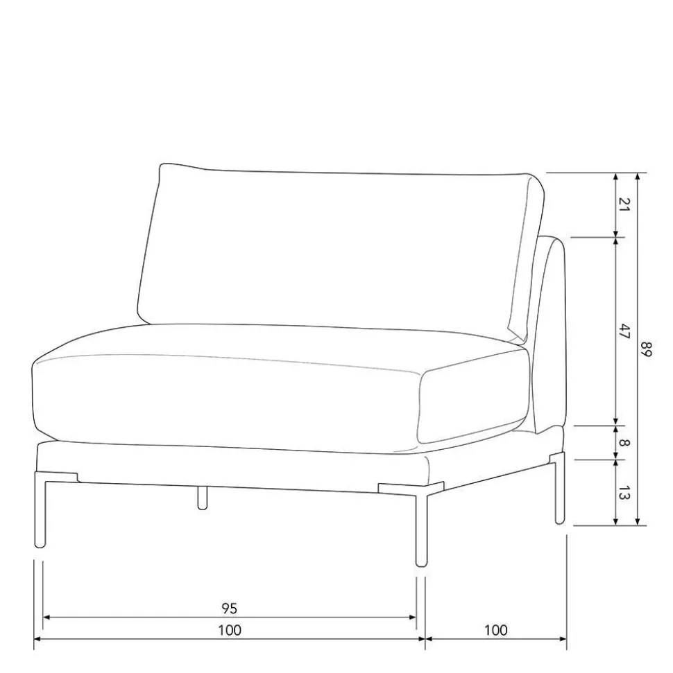 Modulare Couchlandschaft in Hellgrau - Horedion