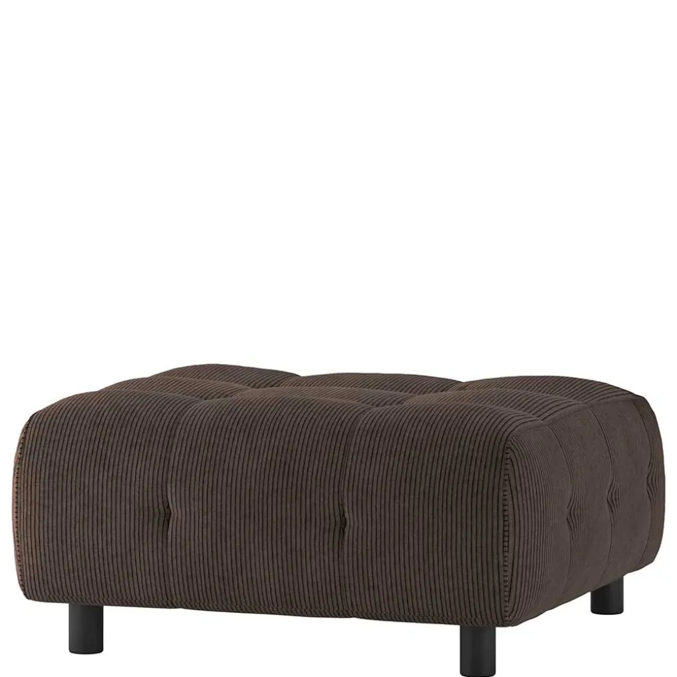 Modulcouch Polsterhocker in Graubraun Cord - Vita