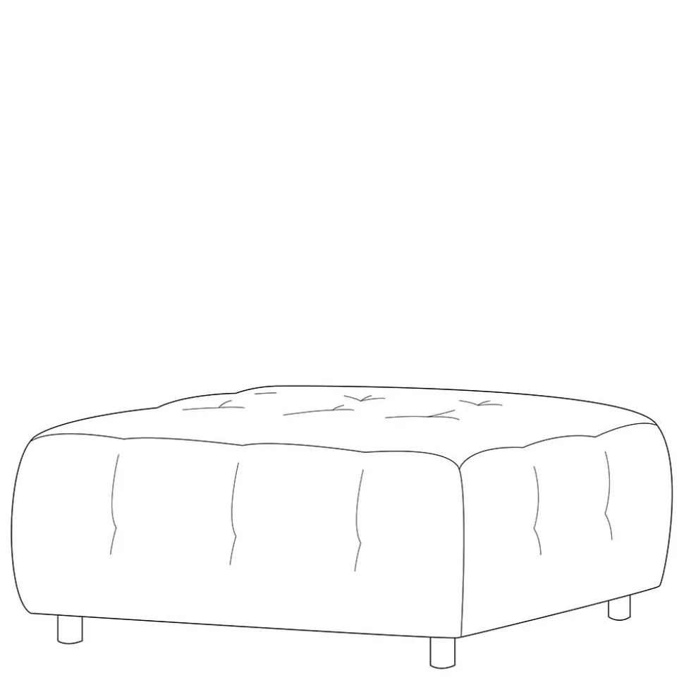 Modulcouch Polsterhocker in Graubraun Cord - Vita