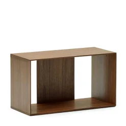 Modulregal in Nussbaum Furnier - Abelle (neunteilig)