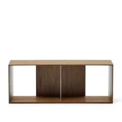 Modulregal in Nussbaum Furnier - Abelle (neunteilig)