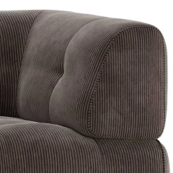 Modulsofa Eckteil aus Cord Graubraun - Vita