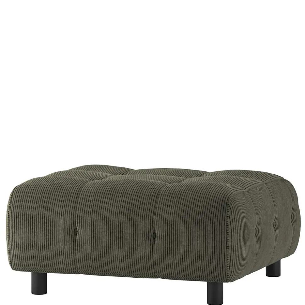 Modulsofa Hocker in Blassgrün Cord - Praggio