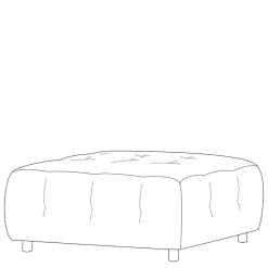 Modulsofa Hocker in Blassgrün Cord - Praggio