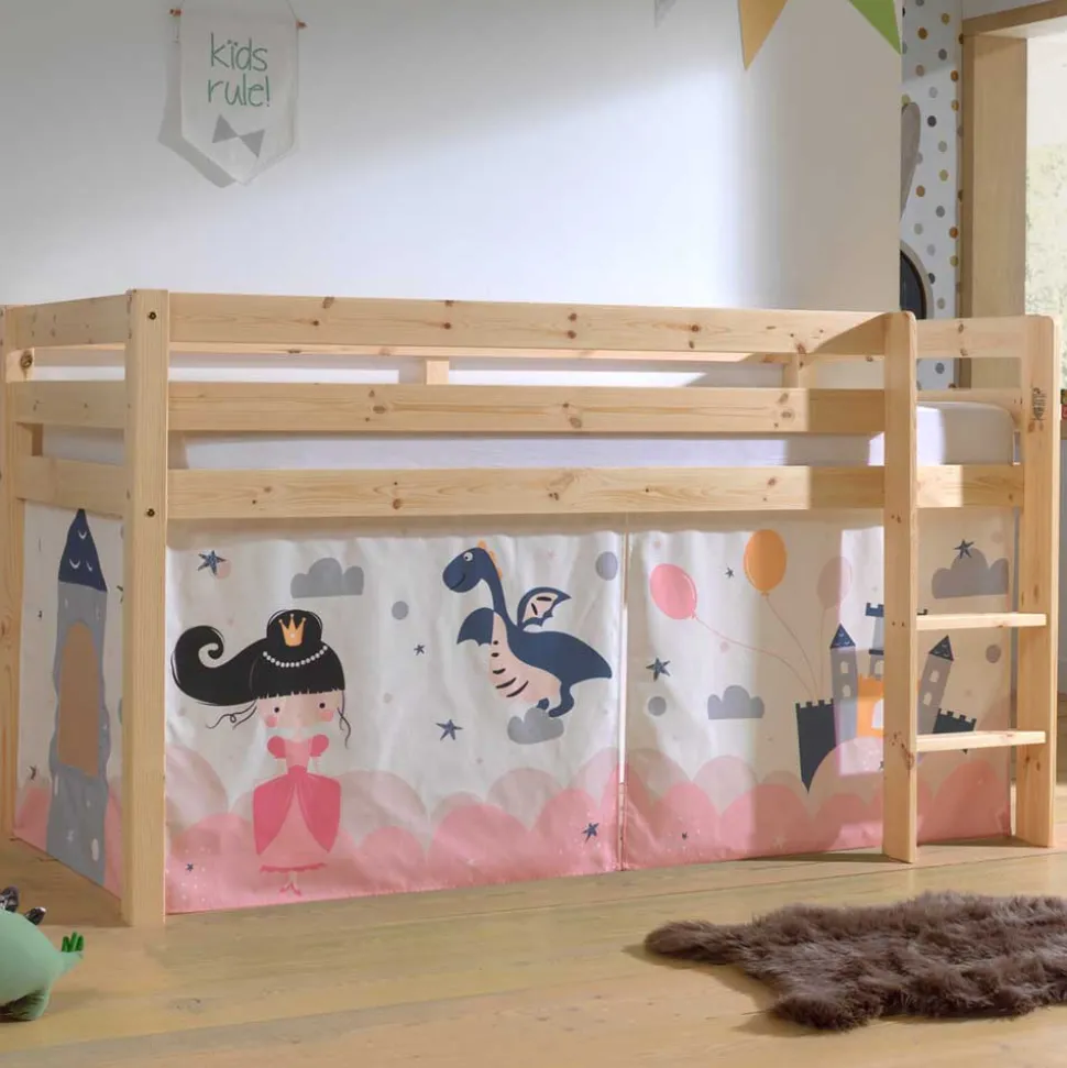 Märchen Hochbett aus Kiefernholz - Stipendia