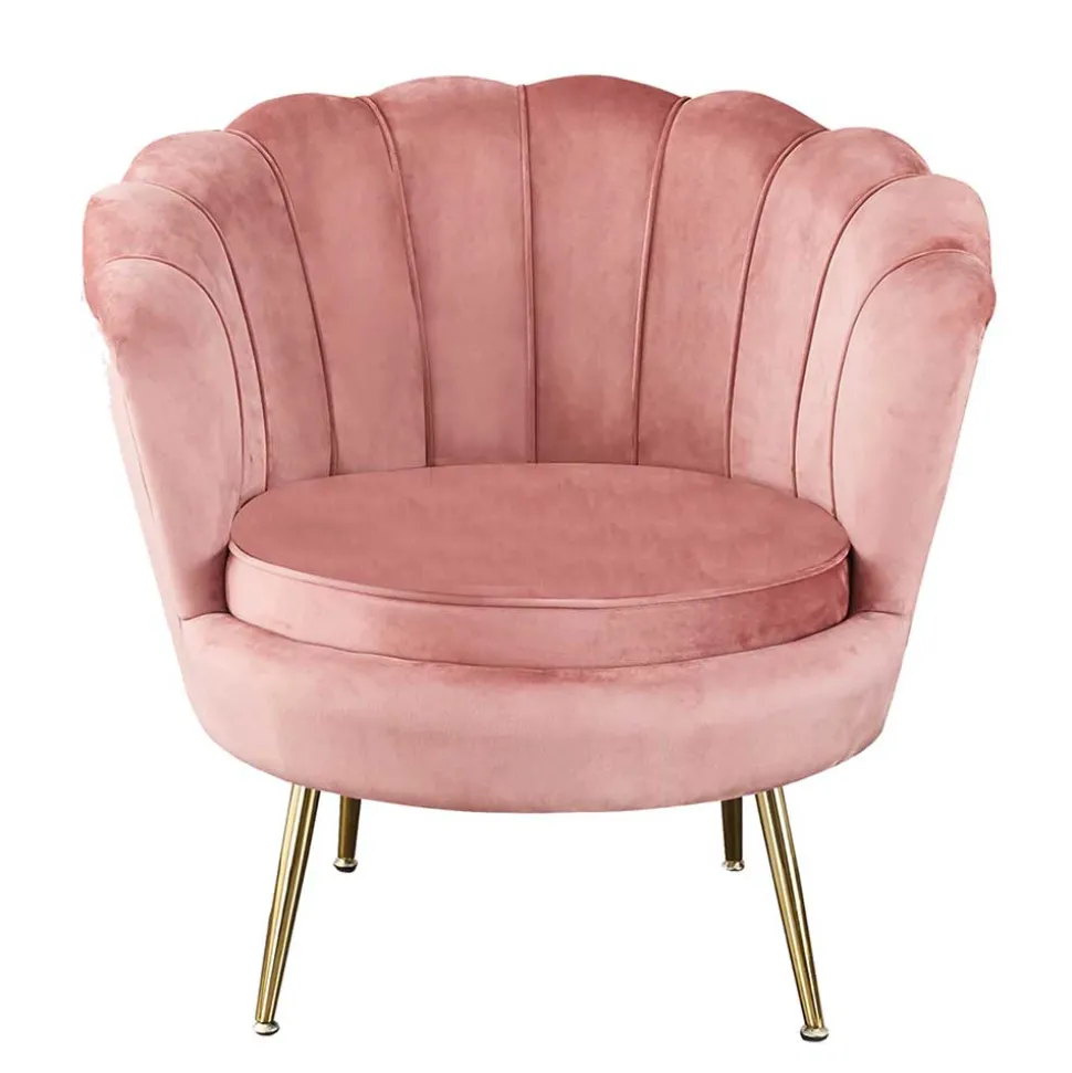 Muschel Loungesessel in Rosa & Gold - Intiatos
