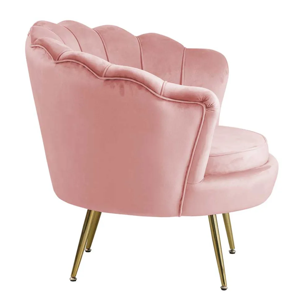 Muschel Loungesessel in Rosa & Gold - Intiatos