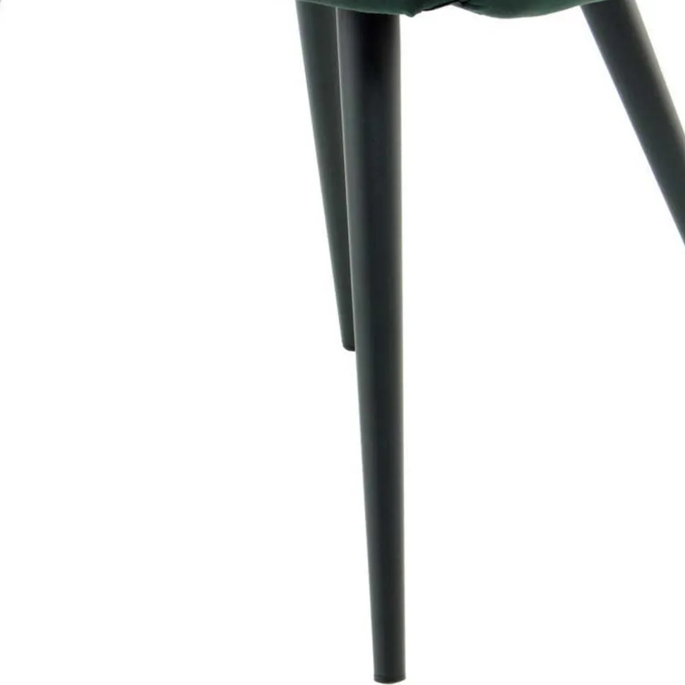 Muschel-Designstuhl in Dunkelgrün Samt - Kenia