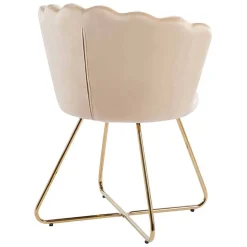 Muschelstühle in Beige und Gold - Cagahan (2er Set)