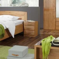 Nachtkommode Bordeaux aus Erle (2er Set)