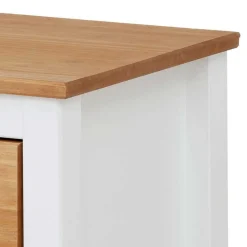 Nachtkommode im Landhaus Look mit Metallgriffen - Xasimir