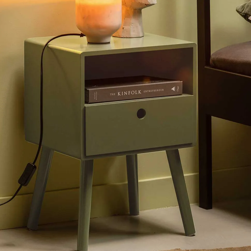 Nachtkommode in Dunkelgrün - Joi