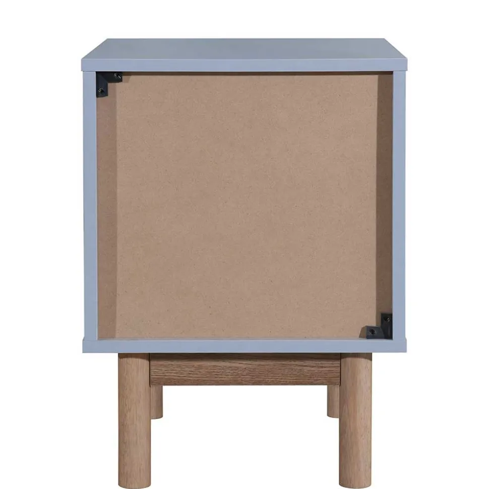 Nachtkommode in Grau mit Eiche - Caldaro