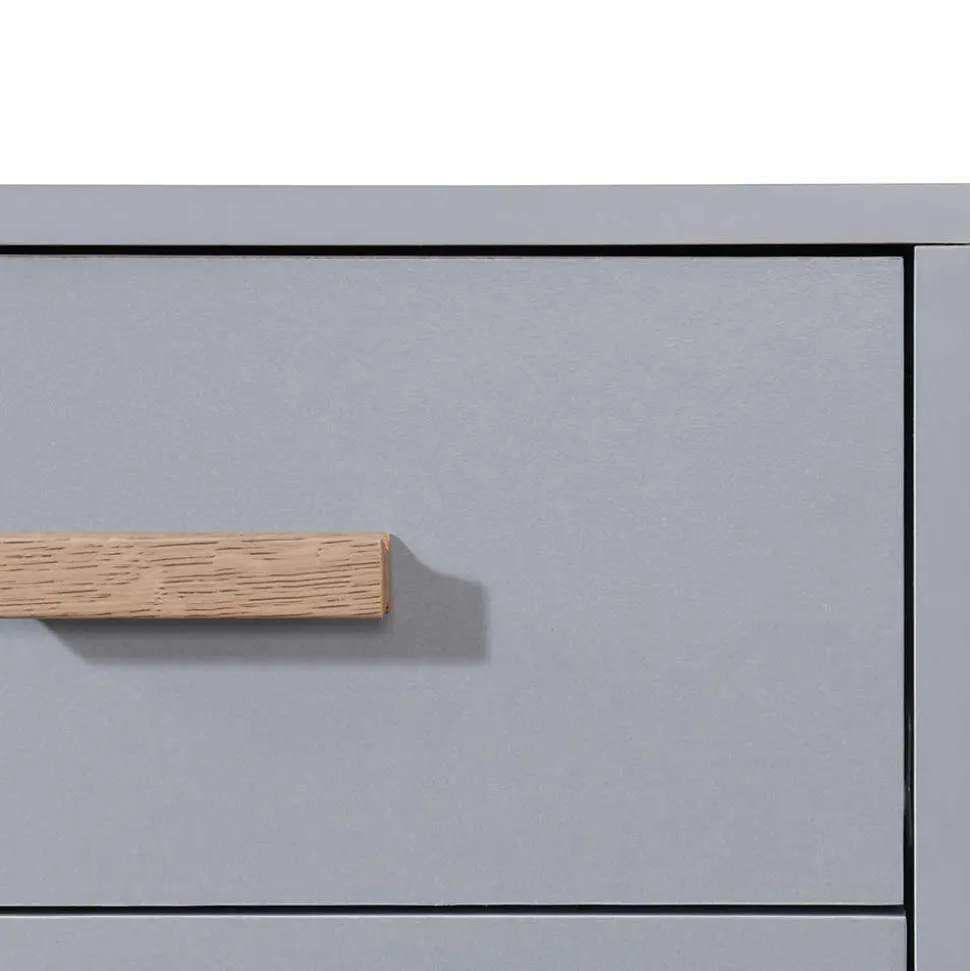 Nachtkommode in Grau mit Eiche - Caldaro
