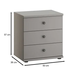 Nachtkommode in Hellgrau - Ridonna