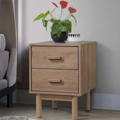 Nachtkommode in Holzoptik Eiche - Benns